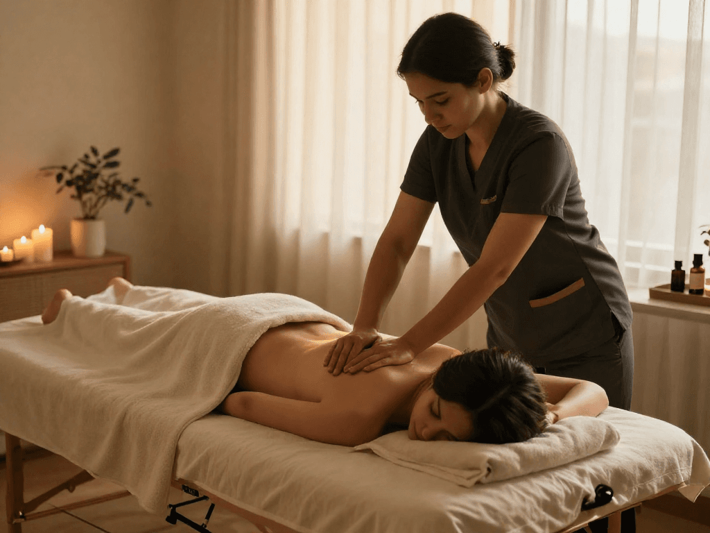 Soothing 부천출장안마 experience with a professional massage therapist in a relaxing home setting.
